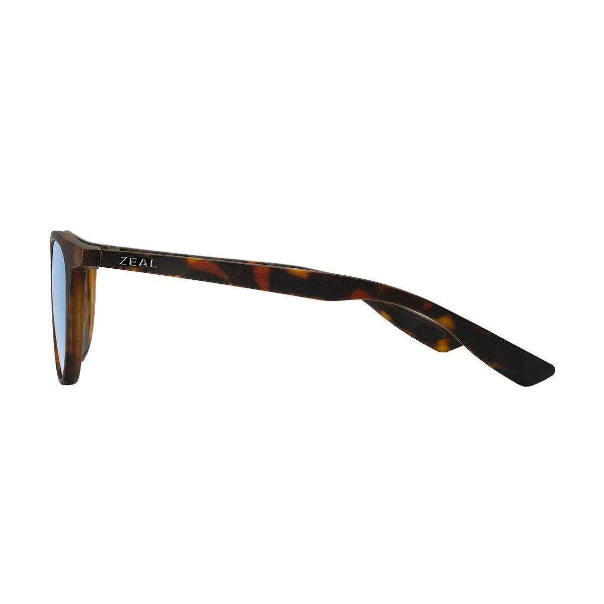 Zeal Juno Sunglasses Polarized in Matte Tortoise with Horizon Blue